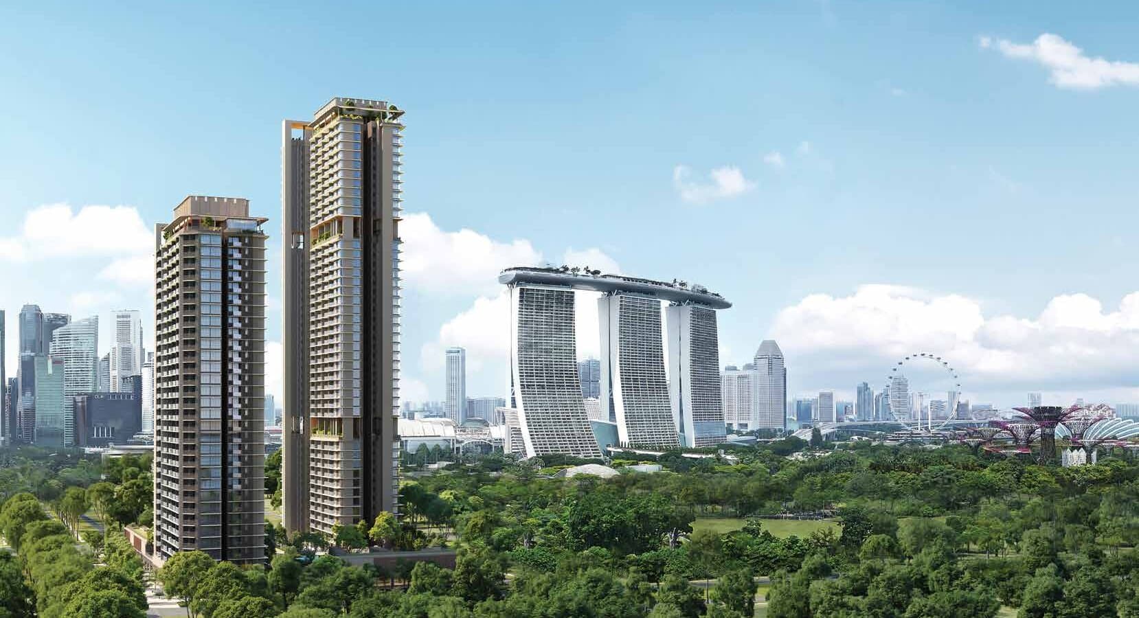 One Marina Gardens architectural rendering, exterior view
