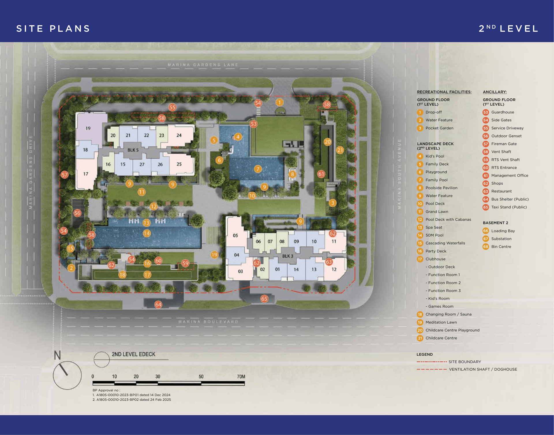 One Marina Gardens — site plan, 2nd level